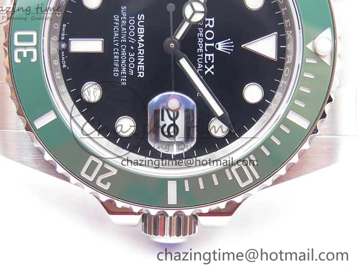 A3235 41mm LV on Submariner Black Bracelet Kermit EWF SS Dial 126610 0101